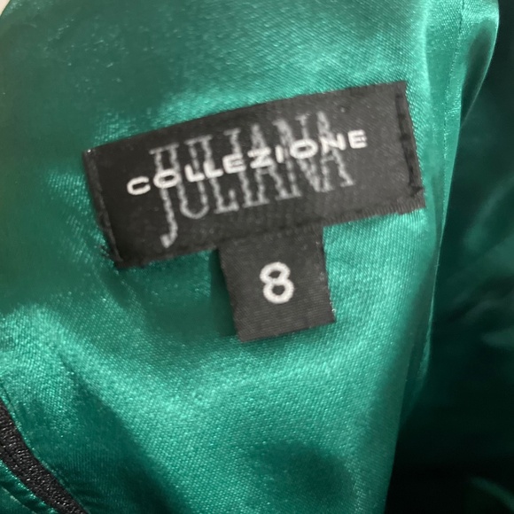 JULIANA COLLEZIONE Women’s Black & Green Formal Party Spaghetti Strap Top Sz-S - Picture 6 of 7